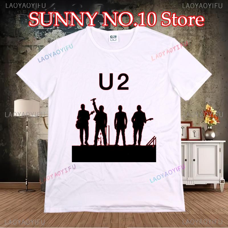 2024 Tour U2 Rock Band Achtung Baby T Shirt Schwarzes Unisex und Unisex Retro Street U2 Konzert T-Shirt