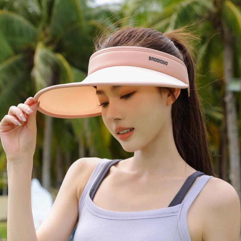 Summer Ice Silk Wide Brim Sun Hat With Breathable Mesh For Outdoor Travel Women