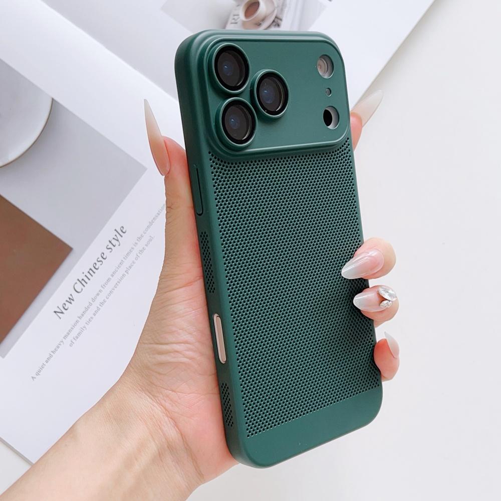 

Frosted Heat Dissipation Mesh Breathable Phone Case For iPhone 17 Air 16E 16 15 14 13 12 11 Plus Pro Max Lens Film Protect Cover iPhone17