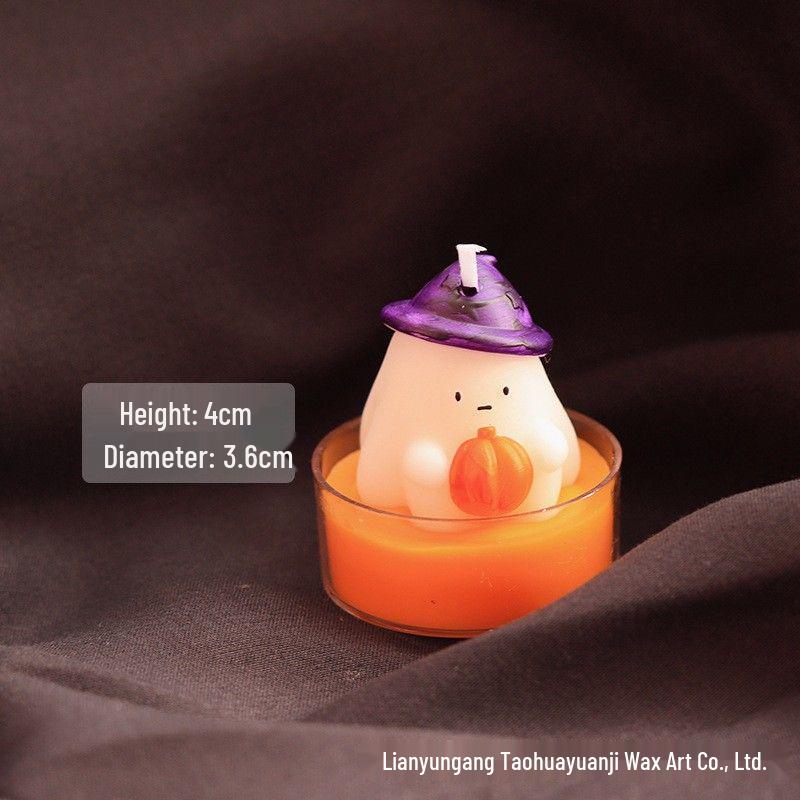 Halloween Ghost Pumpkin Scented Candle Ornament for Festive Atmosphere