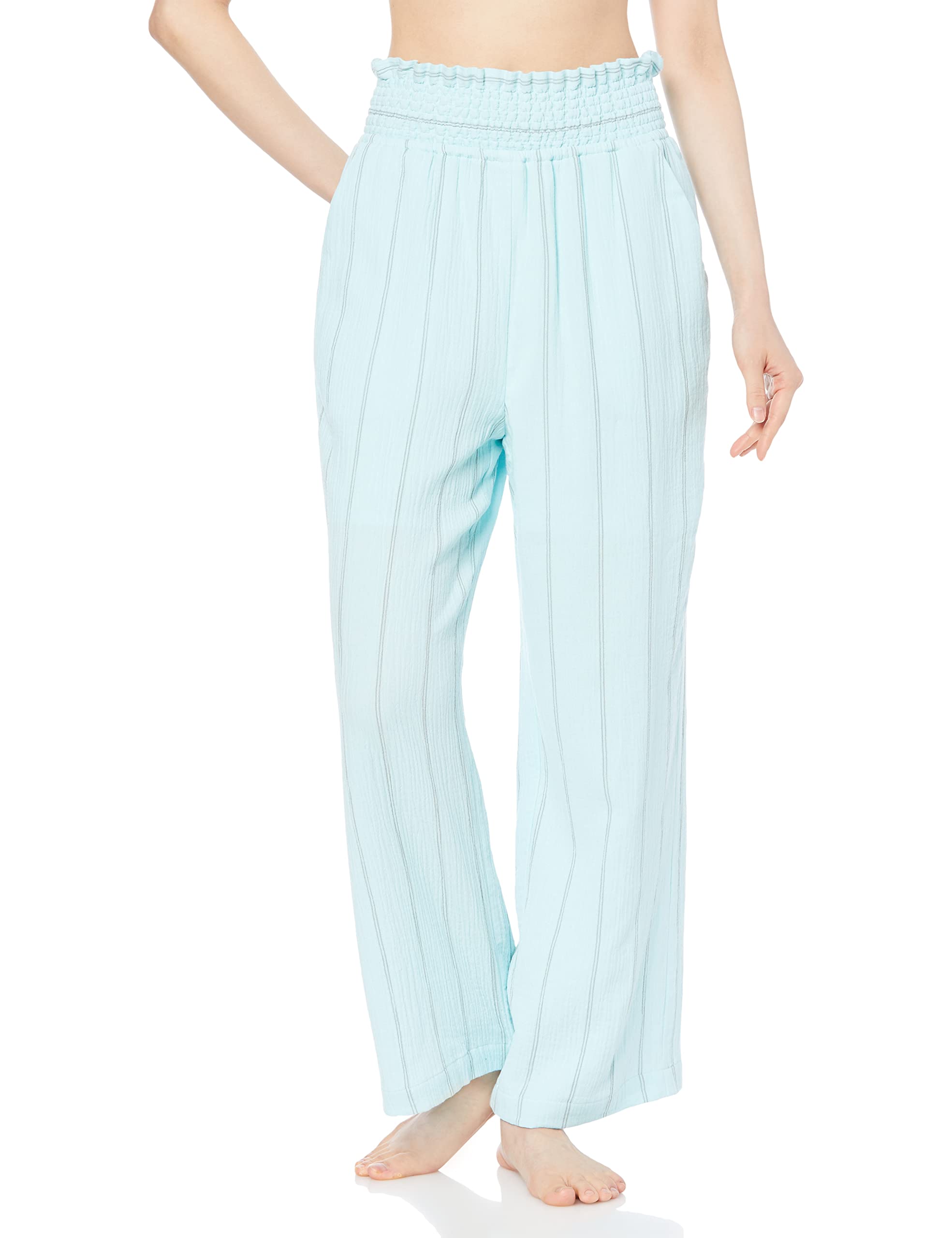 

Длинные брюки из двойной марли SHFP221055 LBLU F [Sneider Home] женские