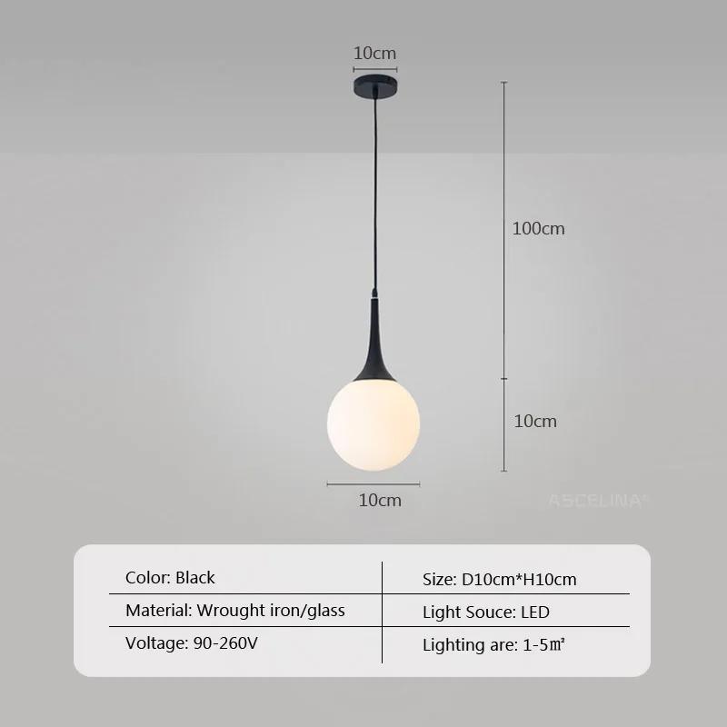 

Скандинавські білі скляні підвісні світильники LED Лофт Підвісна лампа для освітлення вітальні Домашні Чорні Білі Ріжки Світильники No bulb