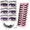 High Imitation Mink False Eyelashes, Multi-Layer Thick Crossed Eyelashes 8D Fluffy Eyelash