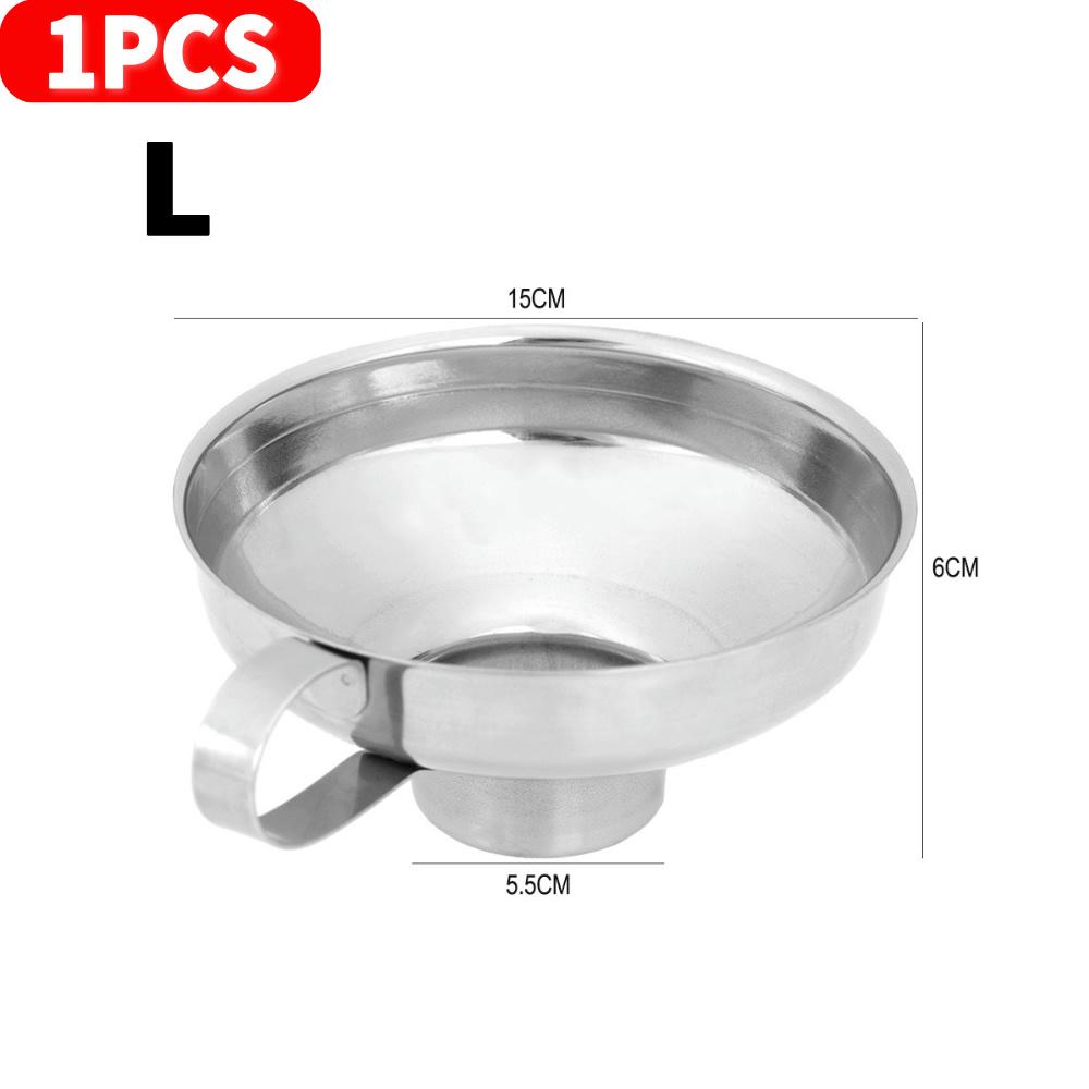 1-5Pcs Stainless Steel Wide Mouth Canning Funnel Liquid Funnel Hopper Filter Kitchen Tools Gadgets Jar Funnel Jam Salad Dressing