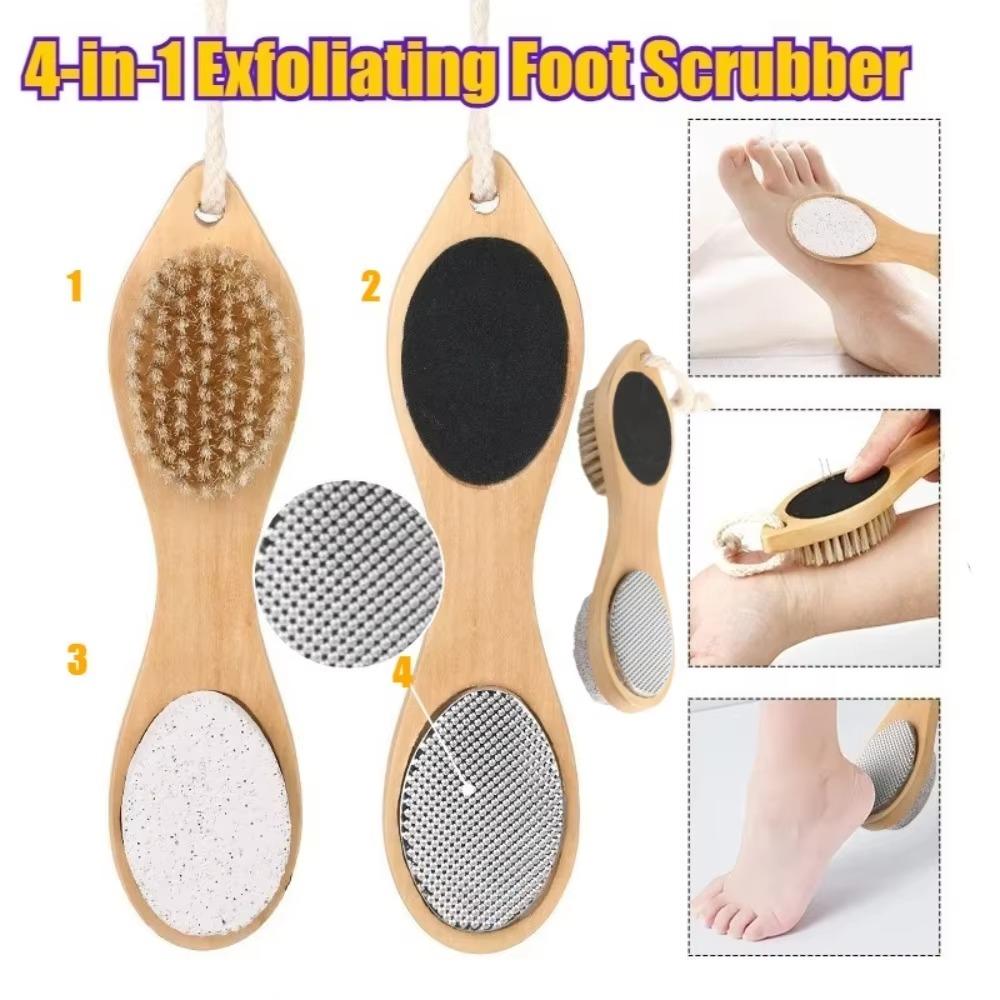 Multi-functional Foot Care Tool Wooden Exfoliating Foot Scrubber Personal Care