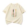 Kids Cotton T Shirt Watercolor Stripe Pastel Pink Floral Print Crew Neck Short Sleeve Tee Casual Boys Girls Summer Tops