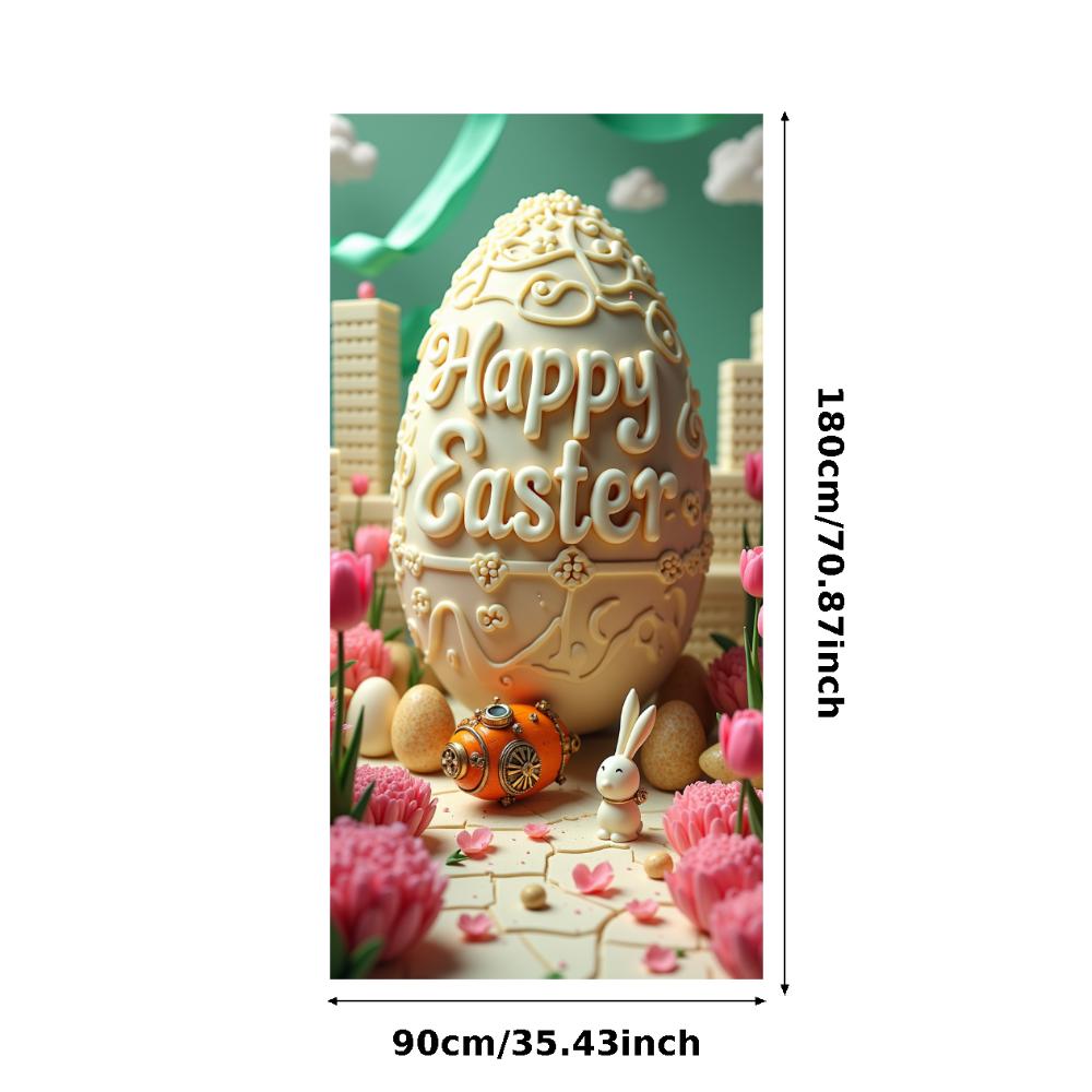 Celebration Banner Creative Happy Easter Banner Holiday Decoration Easy Setup Party Decoration For Spring Event Seasonal