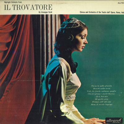 LP Schallplatte VERDI CHOR ORCHESTER DES TE Highlight-Auszüge aus Il Trovator ALL745 ALLEGRO 1964 UK Klassik Gebraucht