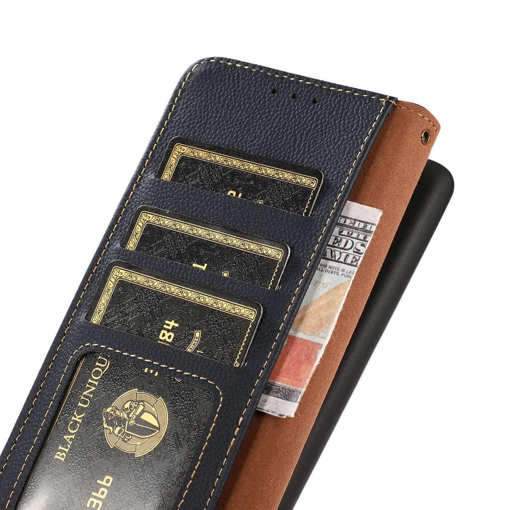For Samsung Galaxy Xcover7 Phone Case with RFID Blocking Genuine Cow Leather Cover