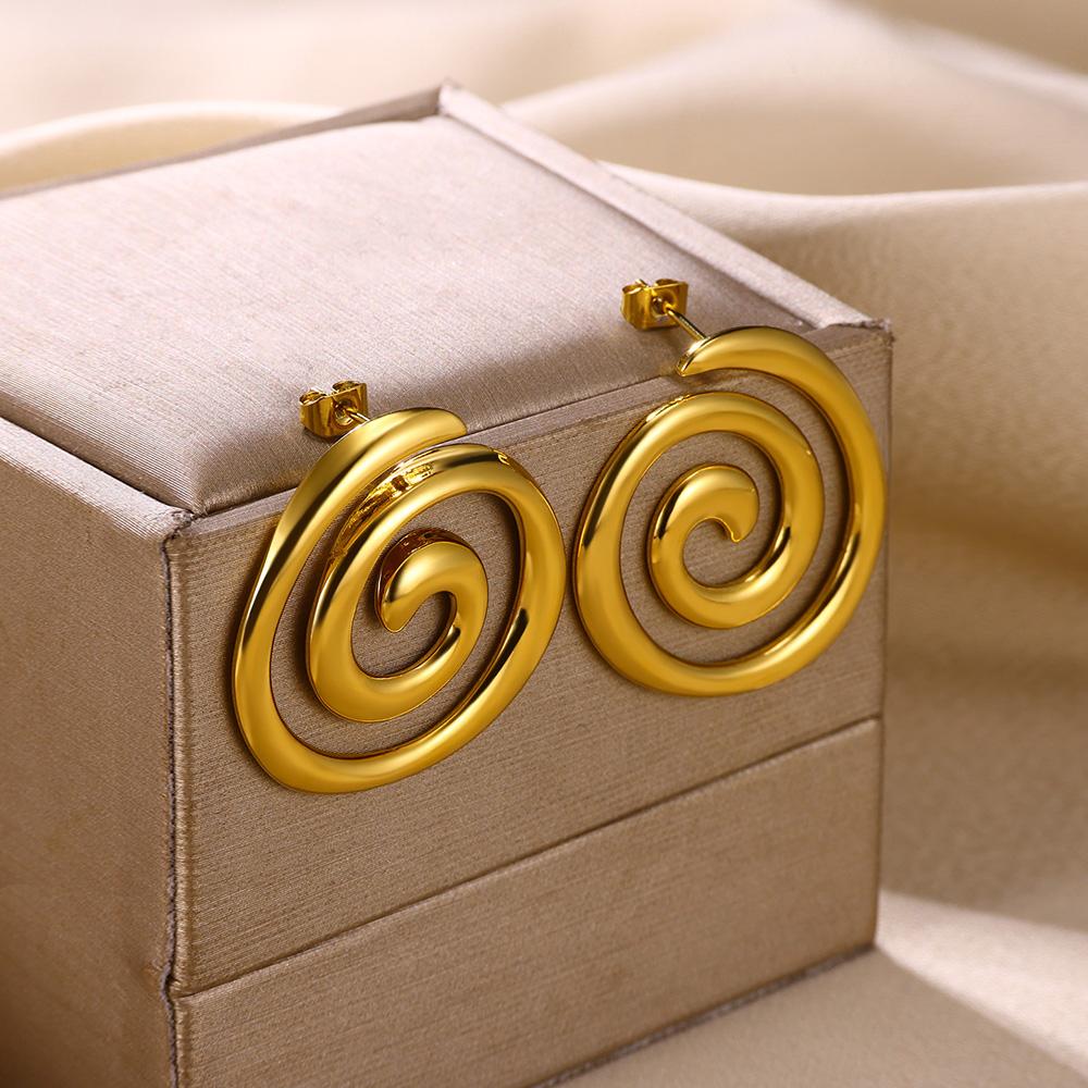 SunFlower Stud Earrings for Women Gold color Stainless Steel Elegant earrings Sun Geometry Jewelry Christmas Accessories Gifts