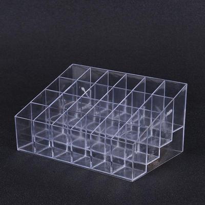 1Pcs 24Grids Clear Acrylic Lipstick Box Makeup Organizer Storage Box Make Up Brush Organizer Display Holder Cosmetic