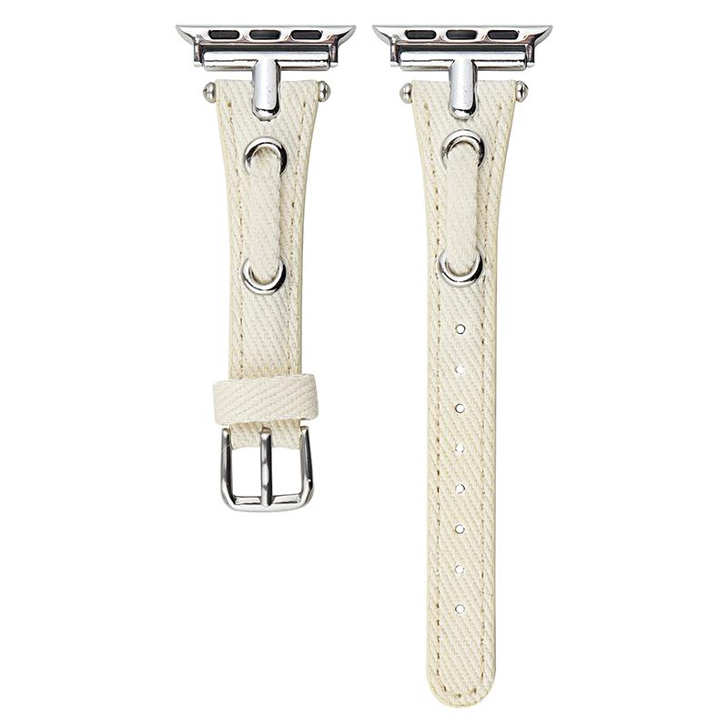 Watch Strap for Apple Watch Series 10 Ultra 9 8 7 SE 6 5 4 3 2 1 46mm 49mm 45mm 44mm 42mm Denim+Leather Adjustable Band