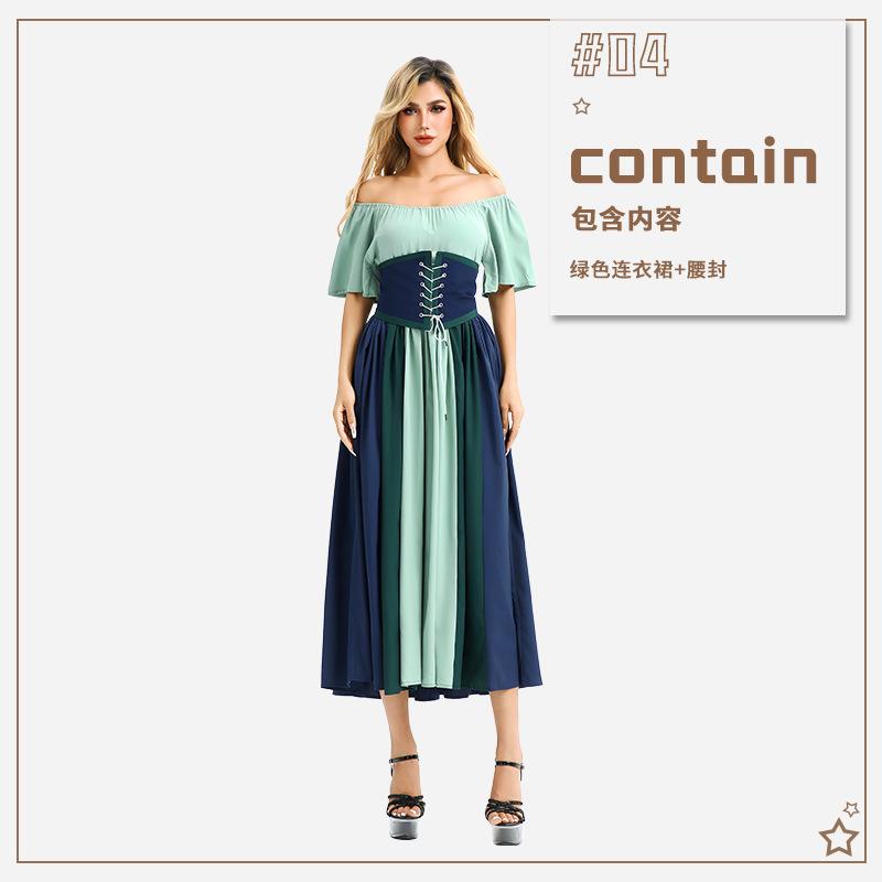 Hof Vintage Mittelalter Renaissance Kleid Ballkleid Bühnenkostüm Halloween Kleid