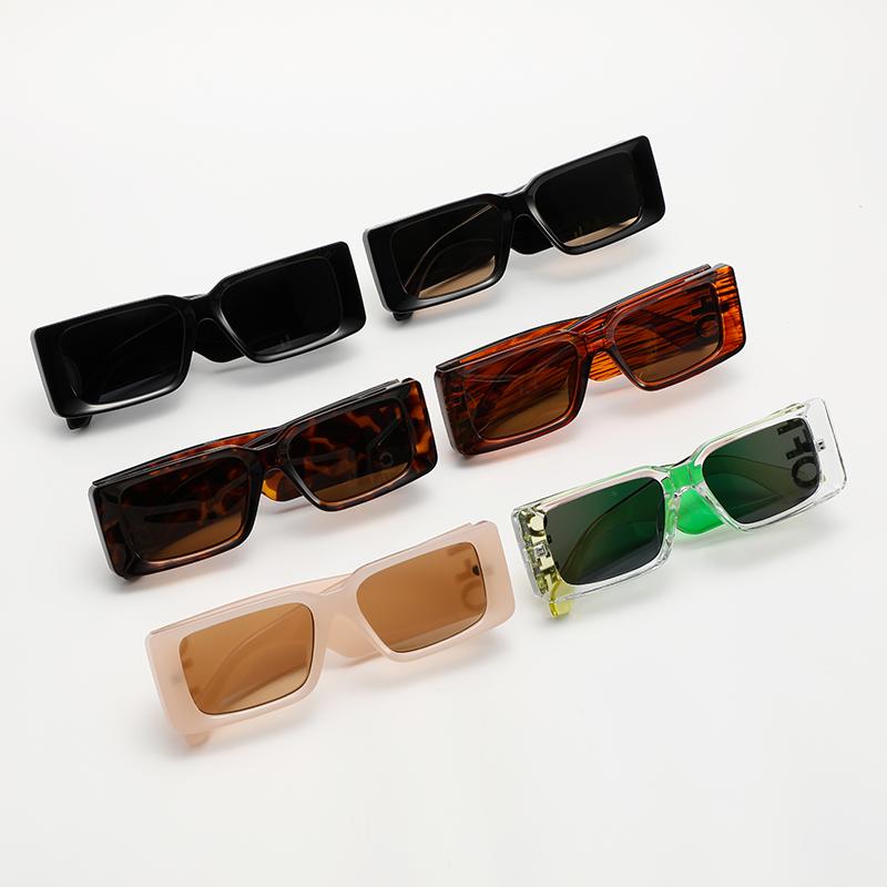 Fashion Sunglasses Colorful Square Frame Women Retro UV Resistant Wide Leg Sun Glasses Unisex Eyewear