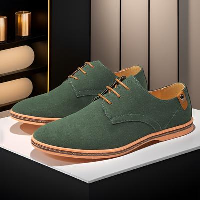 Spring Suede Leather Men Shoes Oxford Casual Shoes Classic Sneakers Comfortable Footwear Dress Shoes Large Size Flats