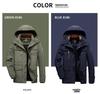Men's Fleece-Lined Cotton Jacket: Winter Casual, Multi-Pocket, Cold-Resistant, Mid-Length Coat for Middle-Aged and Elderly