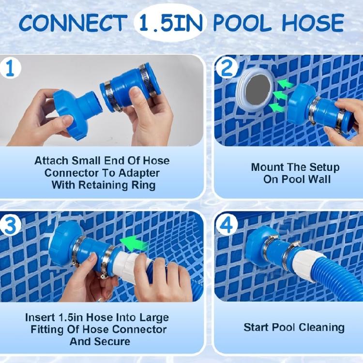 Edelstahl Poolschlauchadapter Langlebigkeit Kupplungen Korrosionsbeständige Klemmen Für Schläuche Poolpflege