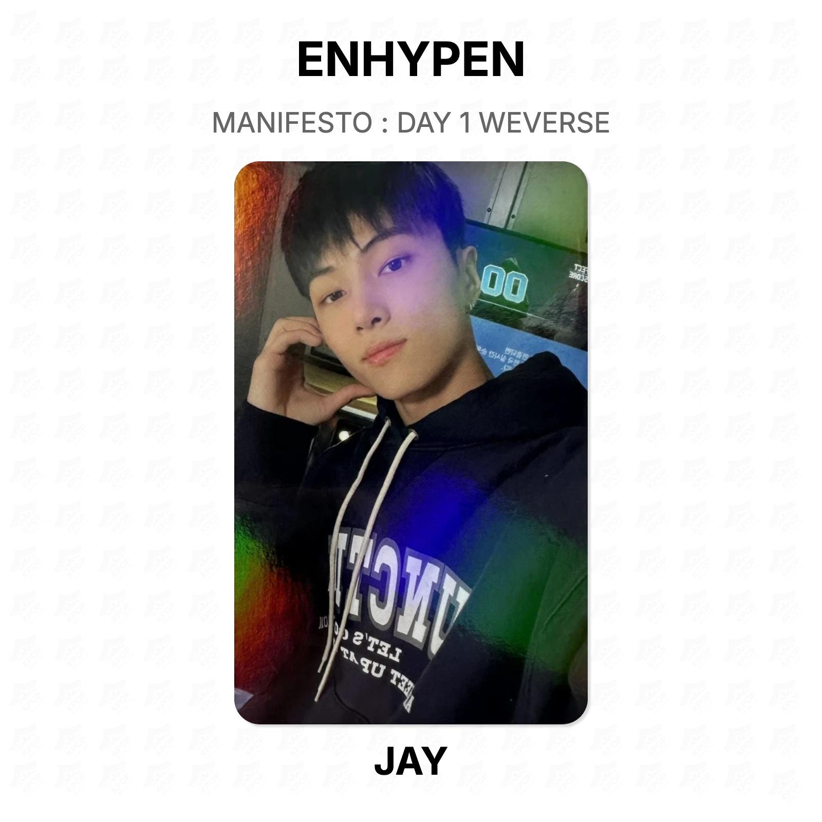 ENHYPEN MANIFESTO : DAY 1 WEVERSE Official Photocard JAY