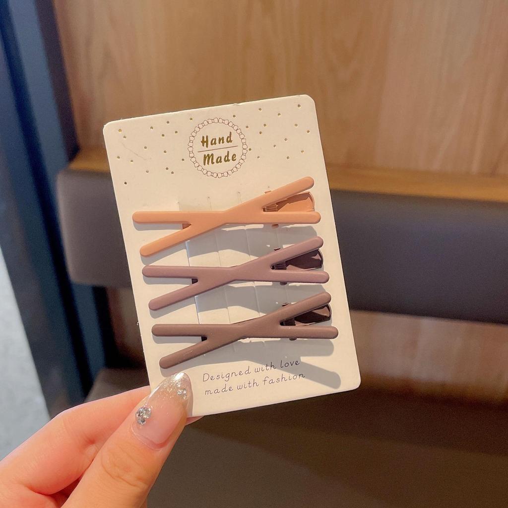 Autumn & Winter Coffee Hair Clip: Women's Seamless Duckbill, BB & Bangs Clips