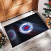 Tappeto Morbido per Area Calcio Rangers FC con Motivo Calcio, Antiscivolo, Tappeto per Pavimento Interno, Tappetino Decorazione Sportiva per Camera da Letto