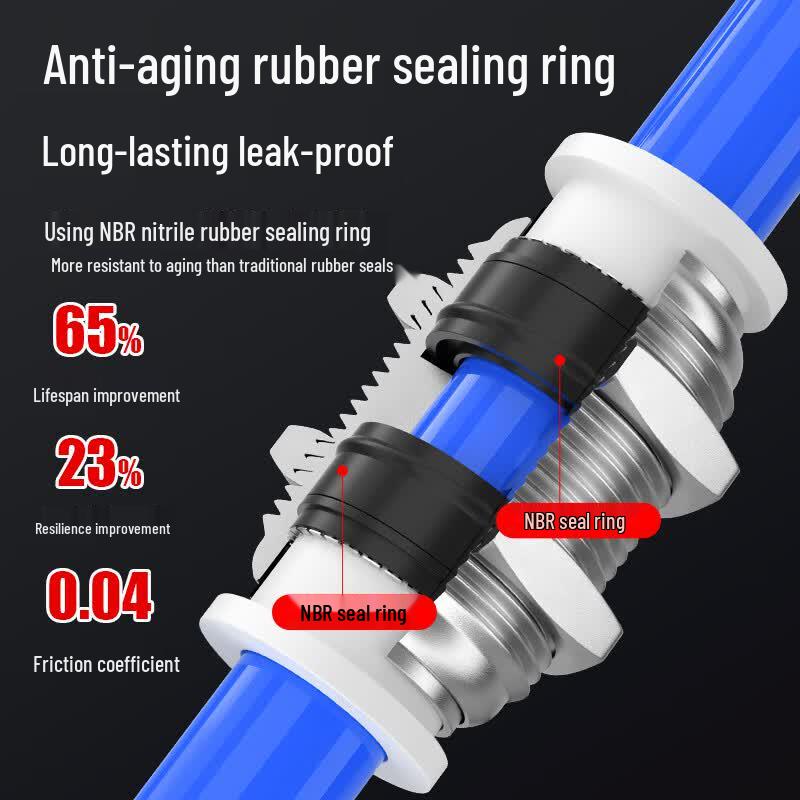 Pneumatic Quick Connect Bulkhead Straight-Through Fitting CN plug (adapter included)