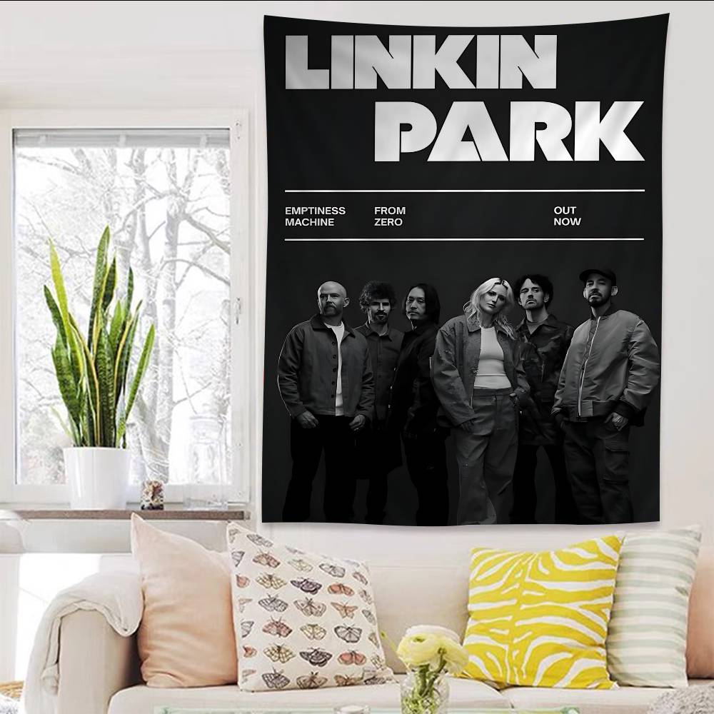 Rock Band LLinkin Cool PPark Hanging Bohemian Tapestry Hanging Tarot Hippie Wall Rugs Dorm Japanese Tapestry