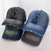 Spring and Summer Washed Denim Hole Versatile Big Head Circumference Baseball Cap Women