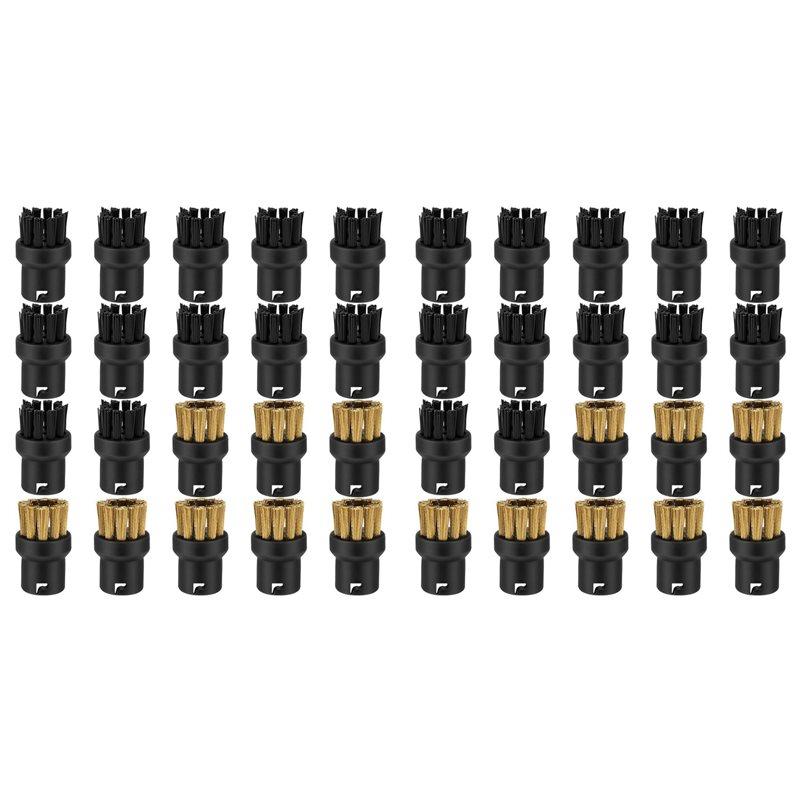 

40 Pcs Steam Cleaner Brush Heads Steam Brushes Attachments Replacement Steam Clean Brush Heads For Hardsurface