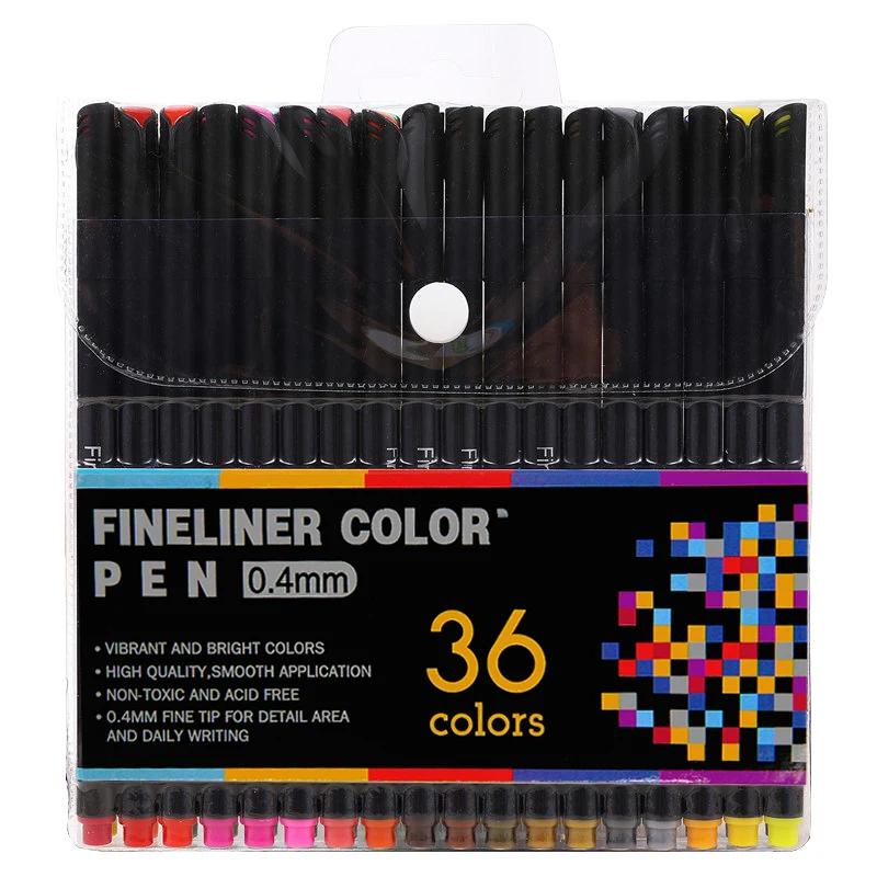 0.4mm Fineliner Pen Set – 12/24/36/48/60 Colors – Felt Tip Marker for Drawing, Sketching & Office Supplies