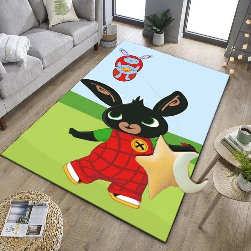 Bunny And Friends Adventure Office Rug Chair Mat, Game Carpet, Suitable for Front Door, Bedroom, Living Room, Desk, Holiday Gift