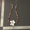 Boho Shell Flower Necklace Ocean Style Ocean Style Neck Chain Stone Pendant Necklace  Summer