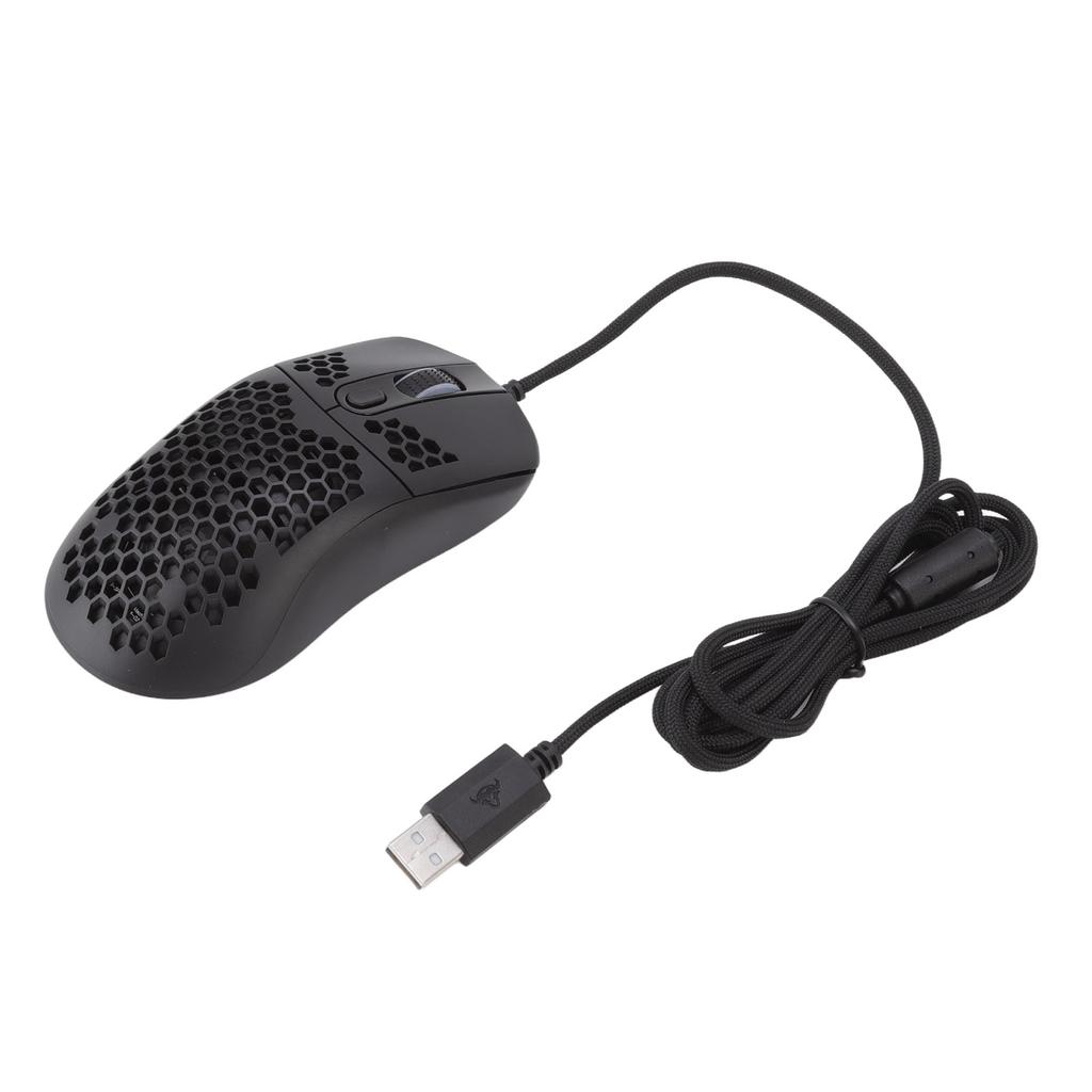 RGB Mouse Cellular Hollow Design Lightweight Wired Backlight 12000DPI 6 Level Regulable Type C Gaming Mouse for Tablets