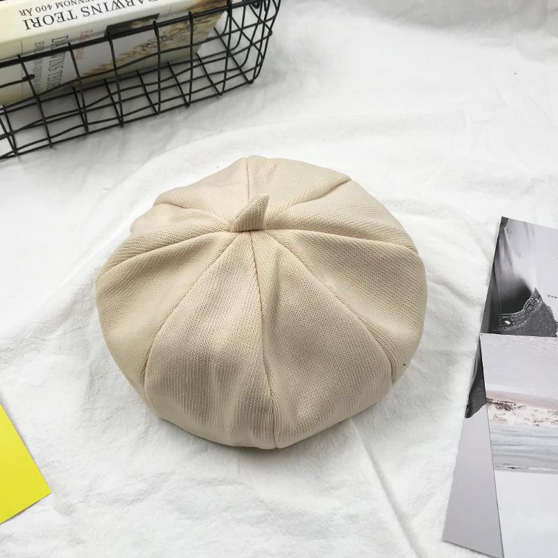 Autumn and winter three-dimensional beret women's versatile pumpkin hat British painter hat literary retro bud hat