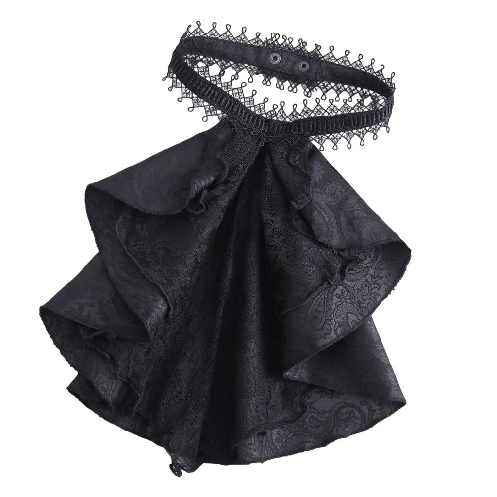 Multilayer Faux Collar Decorative Collar Lace Trim Drape Design Neckpiece Costume Accessory for Daily and Evening Party
