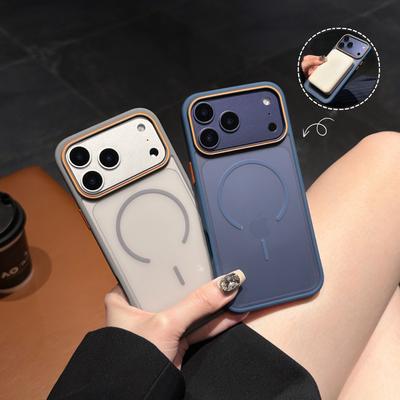 For IPhone17ProMax Phone Case with Skin-like Frosted N52 Magnetic Suction for Apple 16 Anti-fall Protective Case