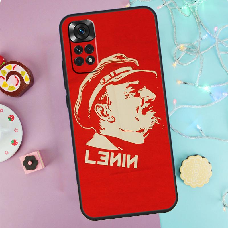 lenin Soviet Union flag Case For Xiaomi Redmi Note 14 13 12 11 10 9 Pro 9S 10S 11S 12S Redmi 10C 12C 13C 14C Cover