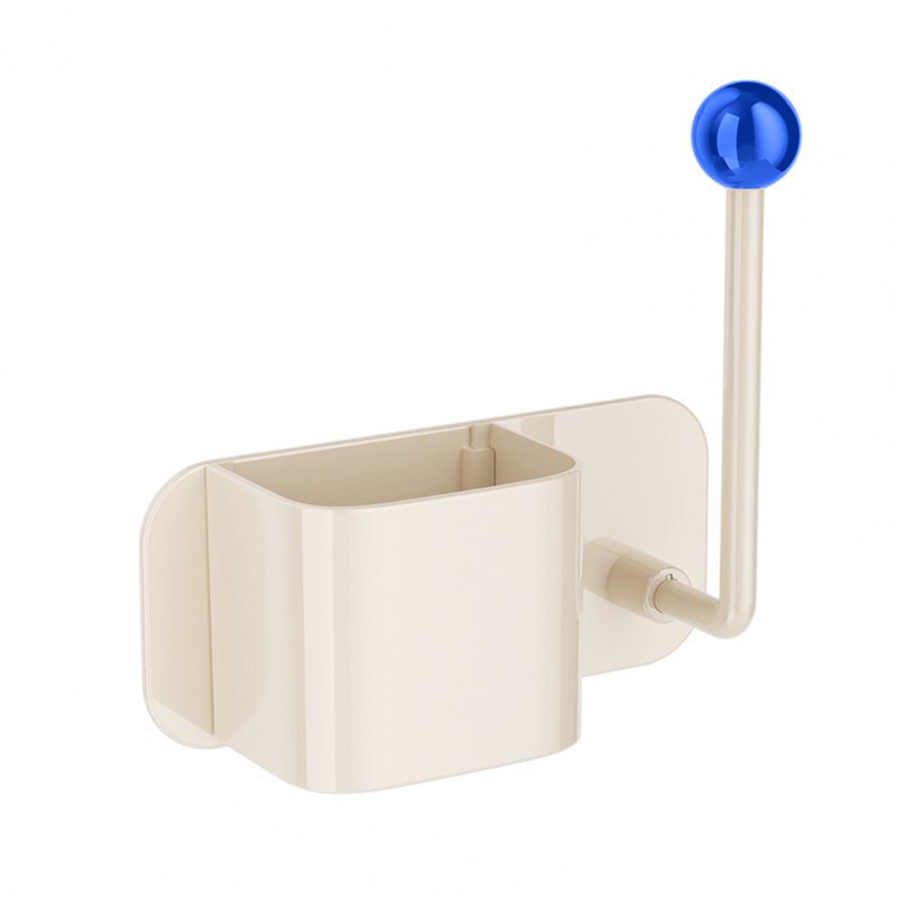 Bathroom Storage Rack with Drain Hole Strong Load Bearing Large Capacity Wall Mount Storage Shelf with Hook