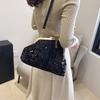 Women's bag new 2025 European and American fashion sequins retro shoulder bag ins Internet celebrity fringed messenger dinner bag