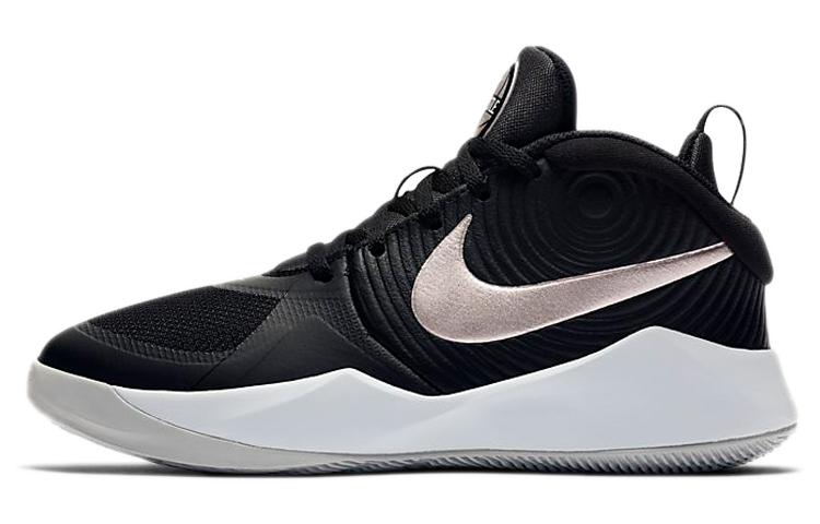 Nike Team Hustle D9 GS  Black Metallic Silver  35.5