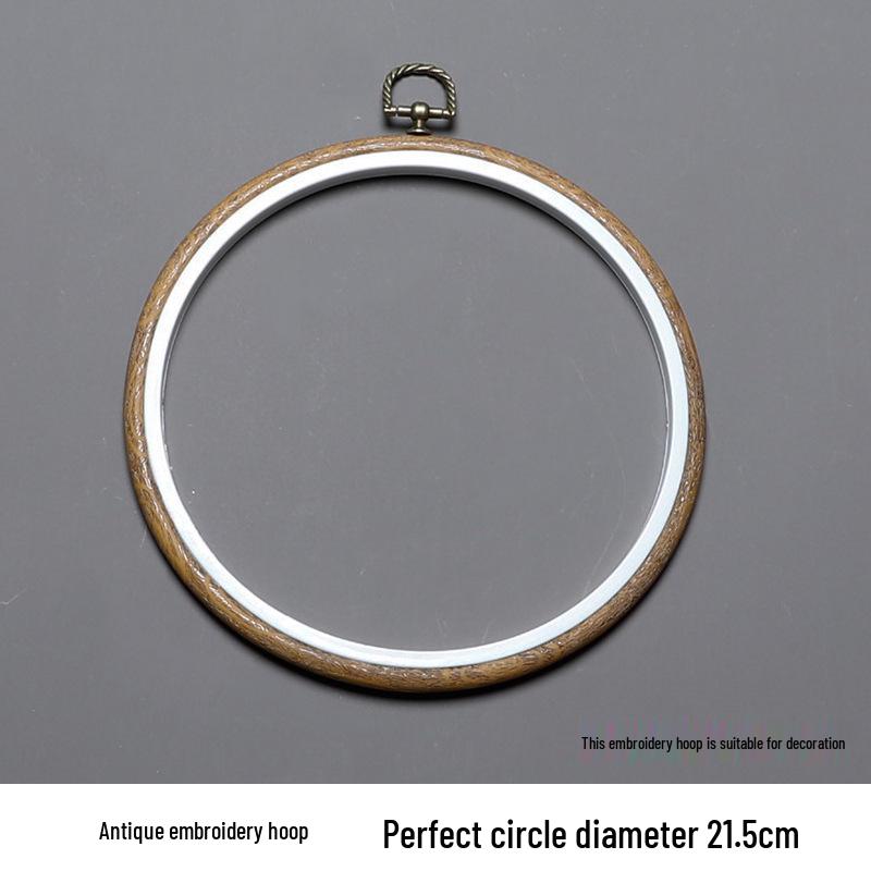 Bamboo-Style Plastic Embroidery Hoop: Handmade DIY Round Frame & Stand