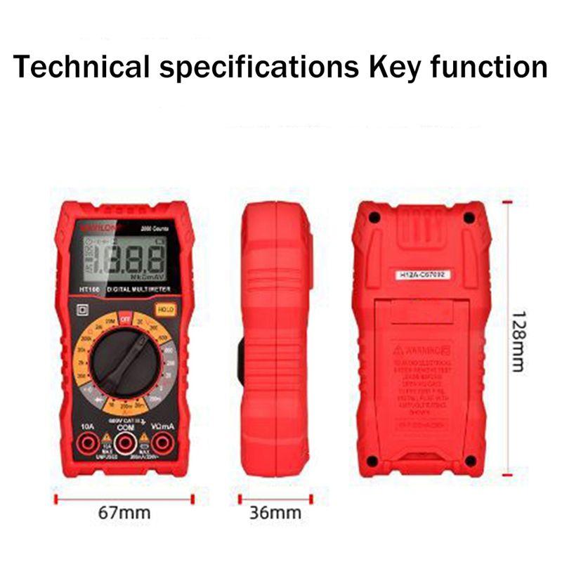 BHBL HT108L Multimeter Digital Professional Voltmeter Ammeter Range 600V 10A AC DC Tester