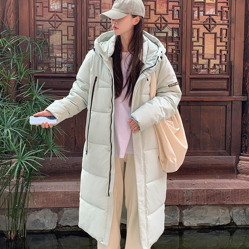 Down and Padded Jacket Women's New 2025 Thickened and Warm Korean Version of Loose Long Over-the-knee Cotton Jacket Winter Padded Jacket