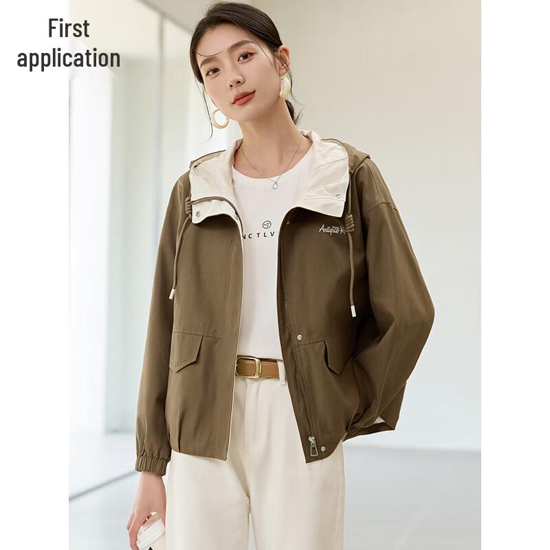 

Женская повседневная куртка с капюшоном, в стиле колор-блок XL