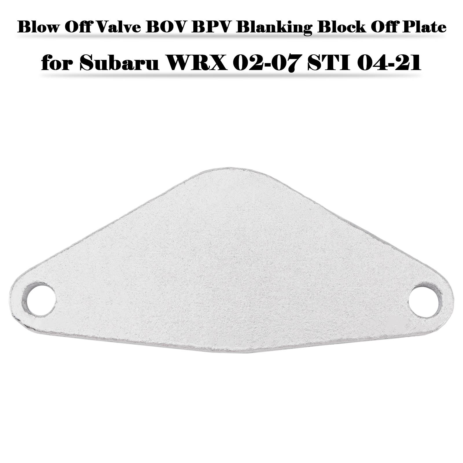 

Blow Off Valve BOV BPV Blanking Block Off Plate for Subaru WRX 02-07 STI 04-21