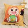 Cute U-umaru D-doma Anime Pillow Case Natural Linen Double-Sided Printing Sofa Home Decor Cushion Cover