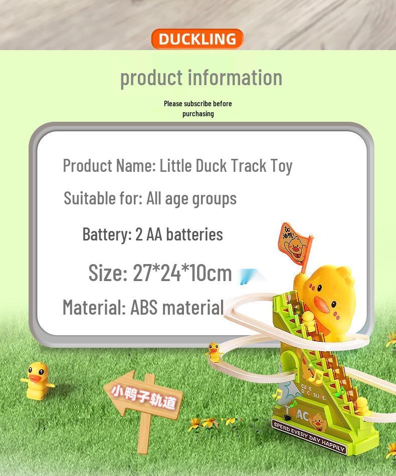 Children's Electric Climbing Duck Track: Interactive Light & Music Toy