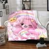 1pc Rainbow Heart Bear flannel Blanket for Super Soft Cute Comfort Blanket for Travel Bedding Couch Sofa Blanket Y73035