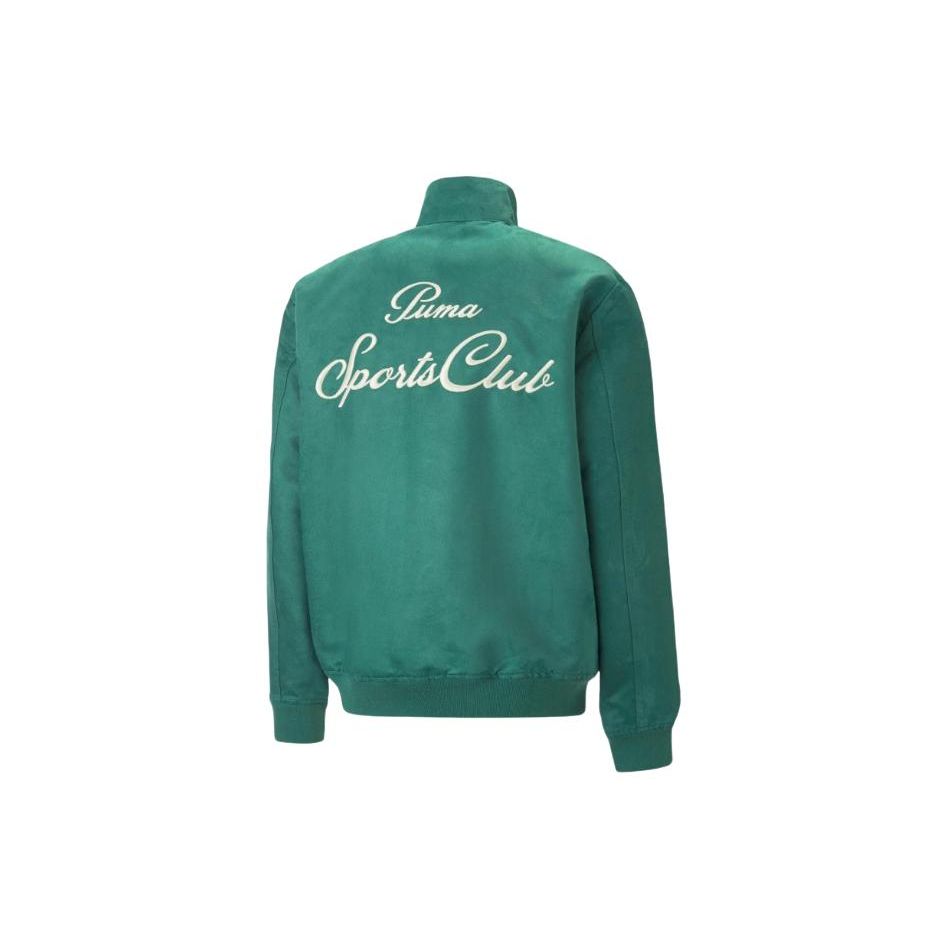 Puma Solid Color Full Zip Casual Long Sleeve Jacket Men Outerwear Green 537993-37