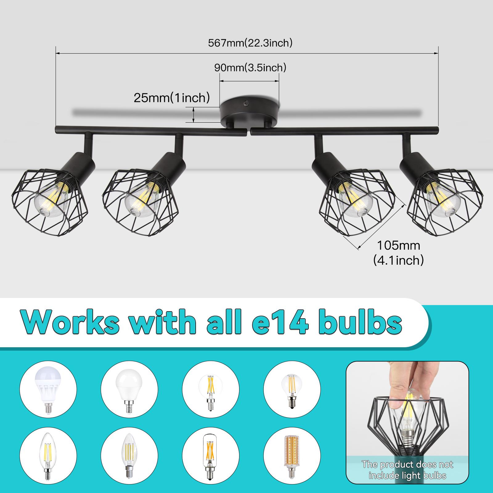 

Светодиодный потолочный светильник Сменная лампа Люстра Подвесные светильники Регулируемый угол для внутреннего освещения Прихожая Спальня Гостиная Украшение NO E14 bulb