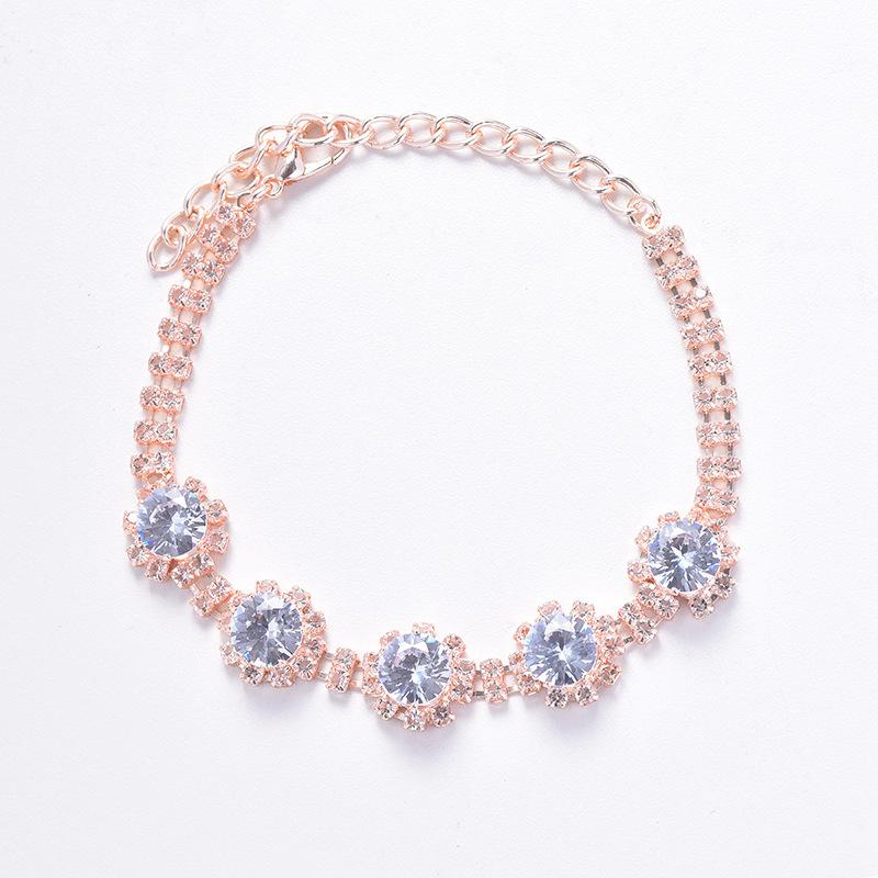 Cat Dog Versatile Necklace Pet Supplies Zircon Flower Full Diamond Necklace Super Cute Jewelry Cat Collar Princess Dress Up Gift